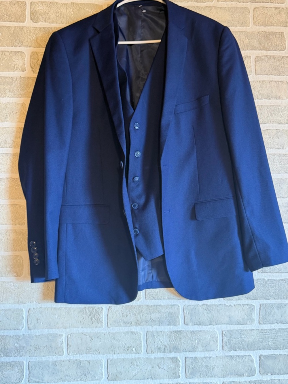 Classic Men's Navy Suit - Elegant Navy Blazer & Vest